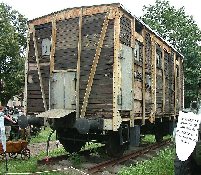 This is original ammunition railway wagons for Schwerer Gustav, displayed  in czech republic : r/ww2