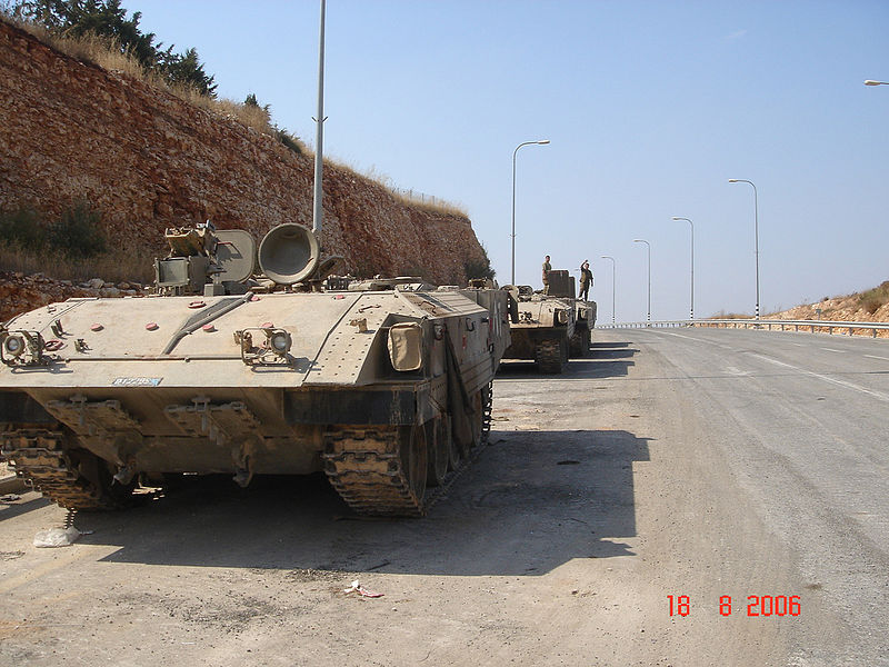 Achzarit heavy APCs on patrol, 2006