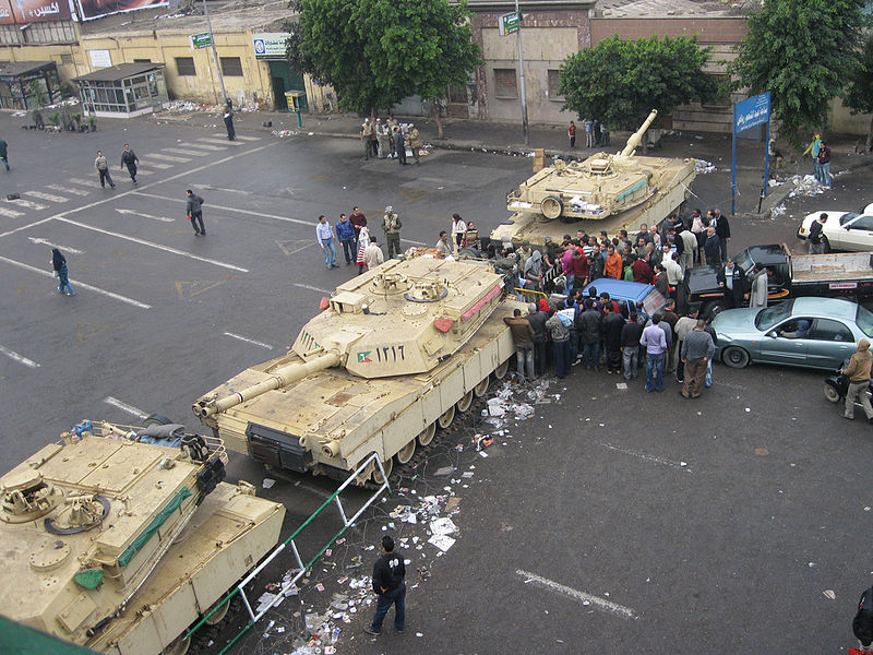 Egyptian M1A1 Abrams during the Arab spring, Martial Law enforcement in 2011, Cairo