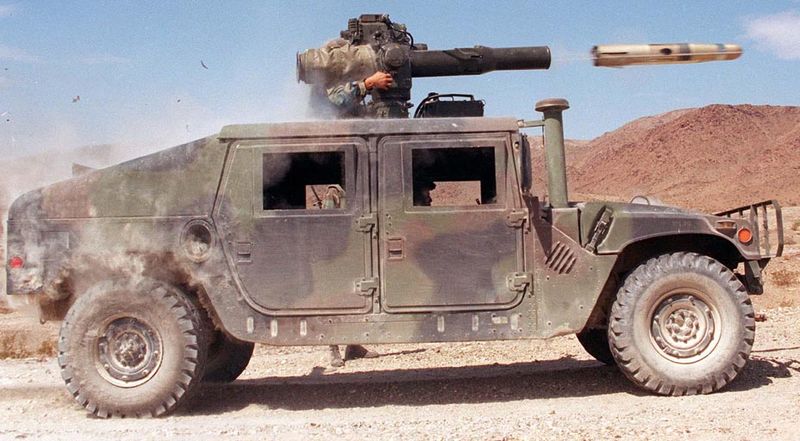 Humvee firing a TOW missile