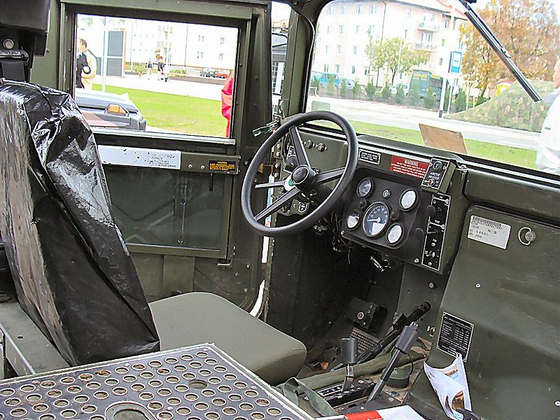 Interior of a Humvee