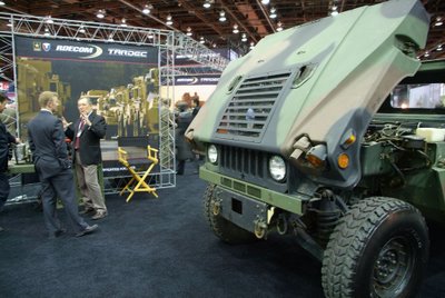 Humvee M1113 with a chassis-mounted XM1124 hybrid Electric diesel
