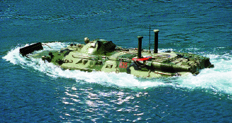 BTR-70 swimming