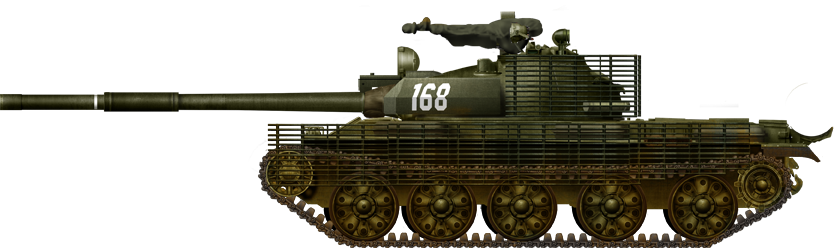 T-62 with BAR armor
