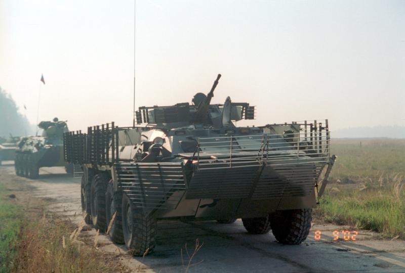 BTR-80 with Slat Armor in 2002
