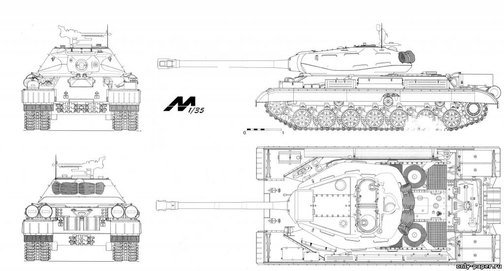 IS-4 4-view drawing - credits unknown