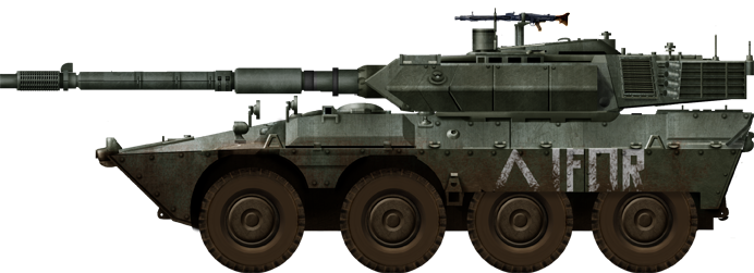 IFOR 120 mm Centauro with appliqué armor