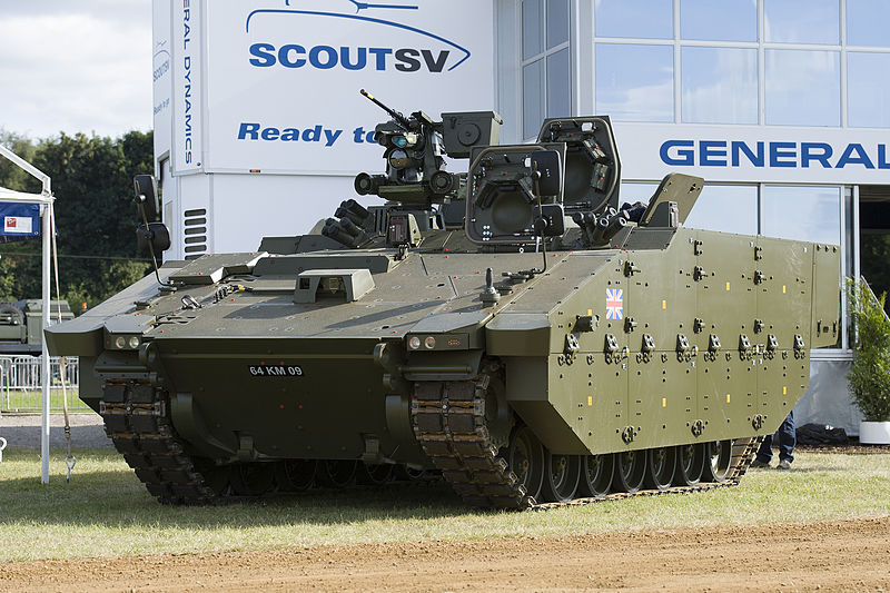 The ASCOD-based Scout SV being shown off by the British MoD in 2014