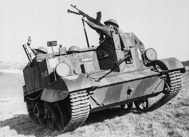 Universal carriers were armed with a number of different weapons