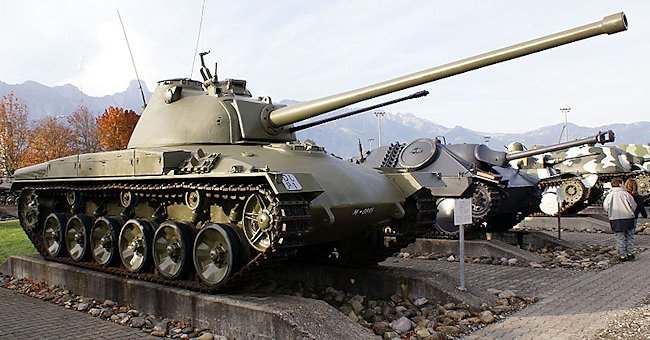 Panzer 58, 2nd prototype (20 pdr gun), at the Swiss Army Museum in Thun.
