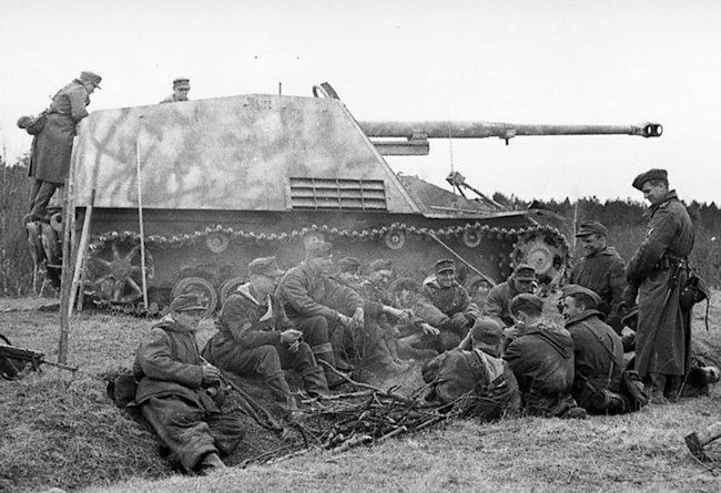 This photograph of a Nashorn 88mm self-propelled gun was taken in January 1944.