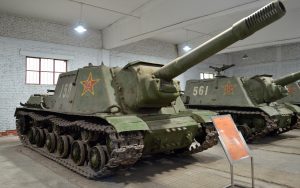 A pair of Chinese ISU-152s at the CPLA tank museum