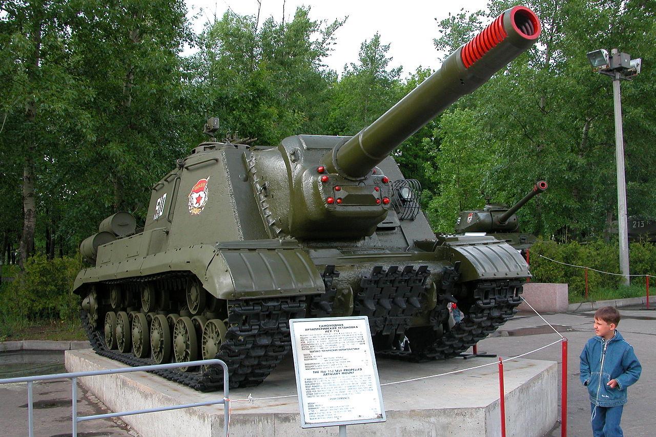 A preserved Guards ISU-152K at Victory Park, Moscow, Russia.