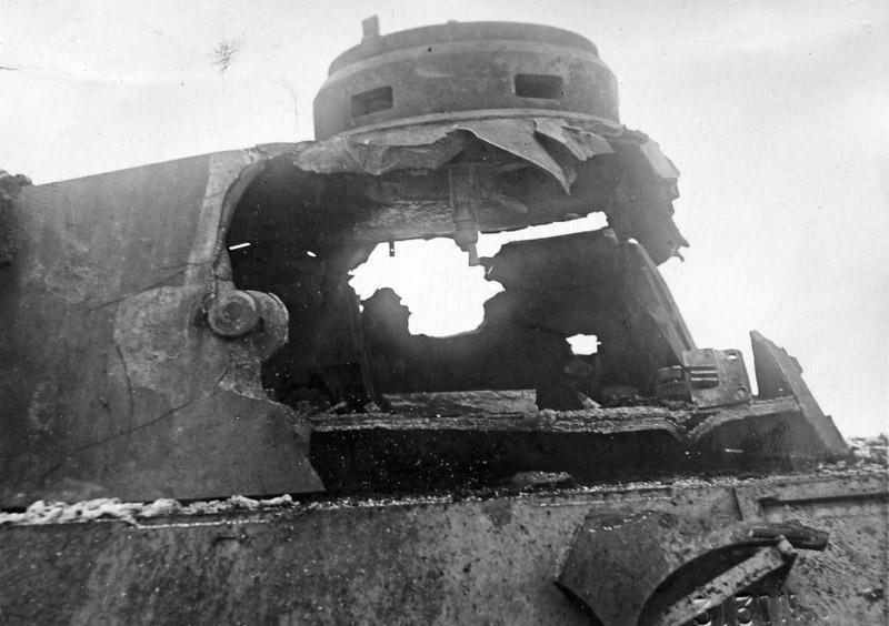 The result of an ISU-152 shell hitting a Panther’s turret. Instead of being knocked off, the turret was blown wide open!