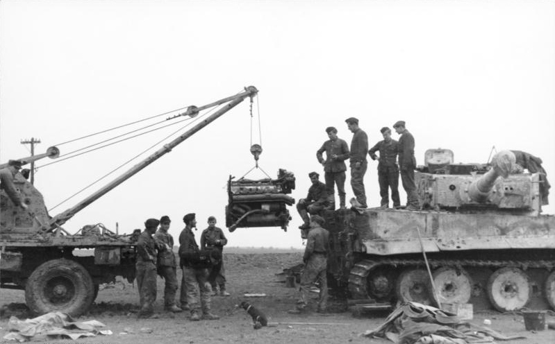 Tiger engine being removed