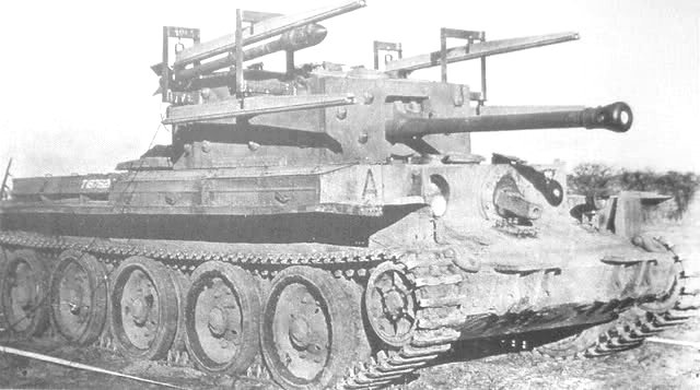Cromwell Tulip tank prototype armed with four rockets