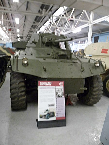A Coventry armored car preserved at the Bovington Tank Museum