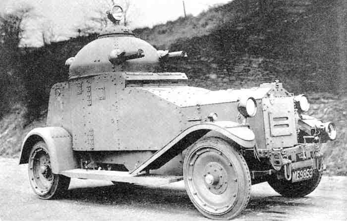 A British Indian pattern IGA-1 armoured car for comparison