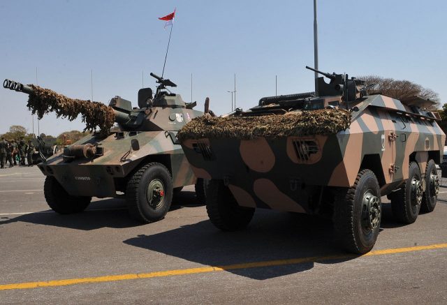 Cascavel and Urutu side by side, 2010 Brazil Soldier's Day