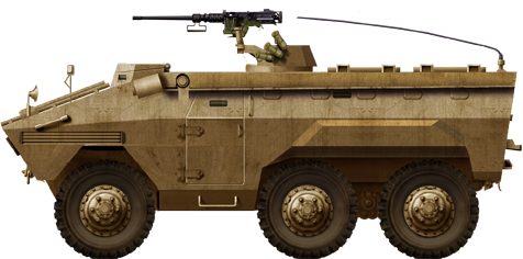 Export EE-11 APC in a sand livery