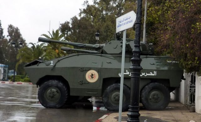 Tunisian EE-11 Urutu fire support variant.