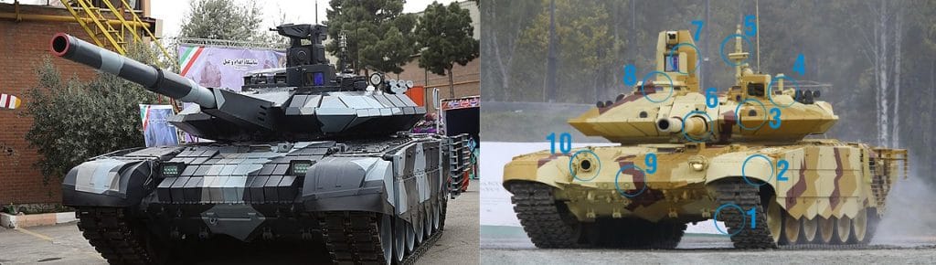 comparison Karrar - T90MS