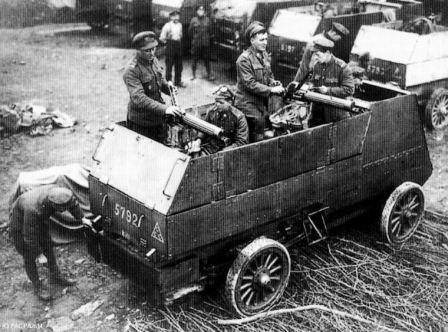 Canadian Armoured Autocar in action