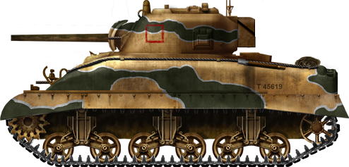 Sherman Mk.II of the 3rd RTR, 9th armoured brigade El Alamein, oct. 42
