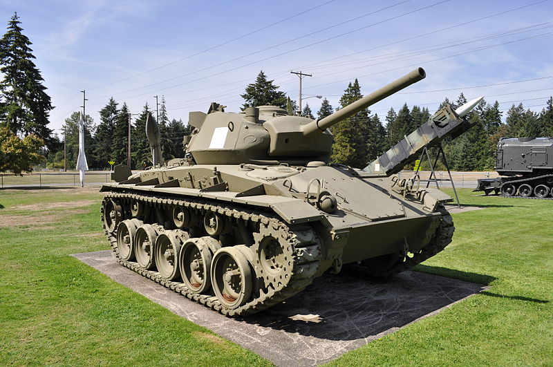 US M24 Chaffee light tank on display at Fort Lewis.