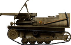 Belgian SA FRC 47mm, tank hunter, self-propelled gun.