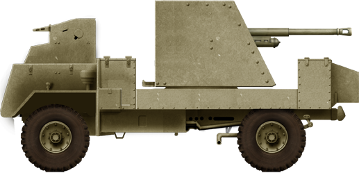 Standard AEC Mk I Gun Carrier Deacon in desert livery, 1943.