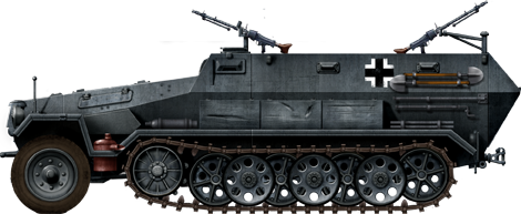 Sd.Kfz.251 Ausf.A with two AA mounts