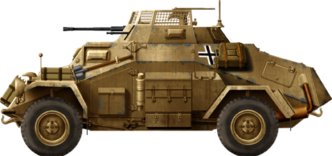 Sd.Kfz.222 with the Deutsche Afrika Korps