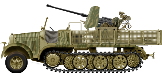 3.7cm Flak 36 Auf 5t Zugkraftwagen Sd Kfz 6/2