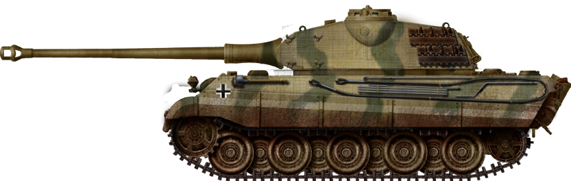 Tiger II with the early Krupp turret with the curved front meant for the Porsche design