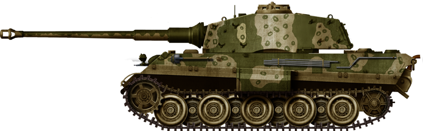 Tiger II, ambush camouflage pattern, Germany, April 1945.