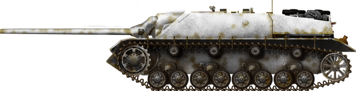 Early type Jagdpanzer IV/70(V) in winter camouflage