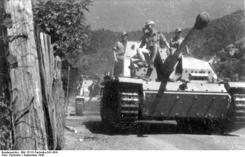 StuG III of an SS unit in Italy