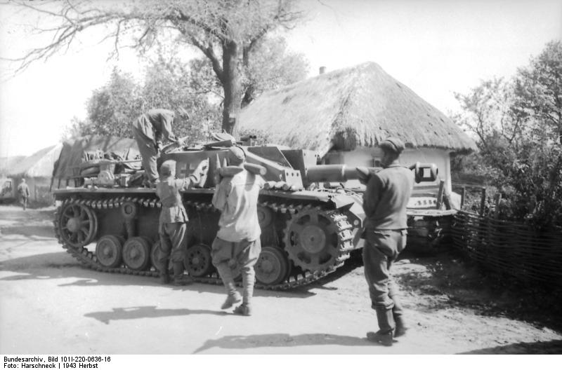 StuG III being resupplied