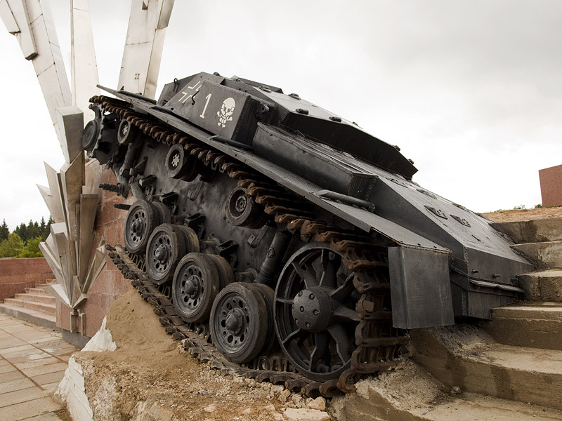 StuG III as part of a memorial