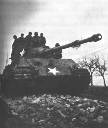 Captured King Tiger with American markings, 1944