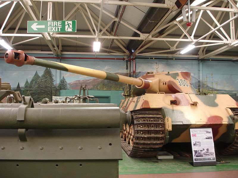 Early King Tiger with the early Krupp turret design with the curved front at the Bovington museum