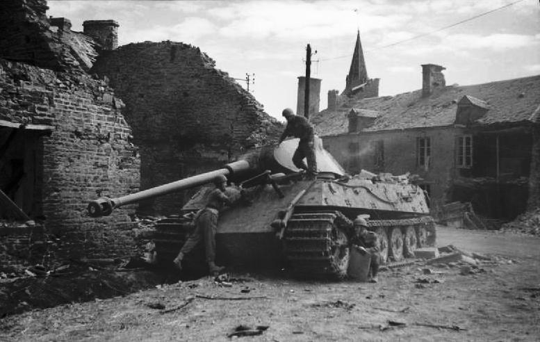 King Tiger destroyed on 10 August 1944 at Le Plessis, Grimoult, Normandy