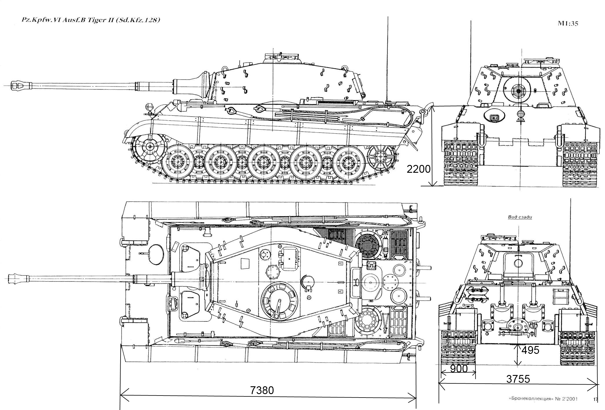 Blueprint of the Tiger II