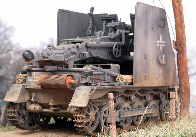 A diorama showing the rear part and the gun carriage Credits: Andrew Judson.