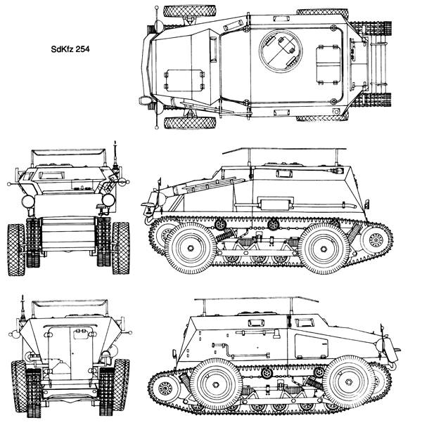 Sd.Kfz.254 German WW2 hybrid wheel-cum track (1938)