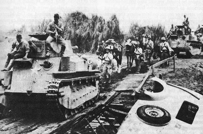 Type 89s advancing towards Manila, 1941