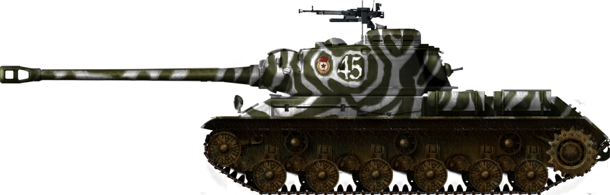 IS-2 Model 1944, partial winter camouflage, Eastern Prussia, February 1945