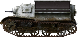 Komsomolets T-20 in winter camouflage, 1941-42.