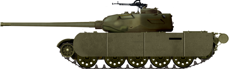 The T-44/100 prototype (February 1945). It was manufactured to carry the new gun because the T-34 transmission could not endure the recoil.